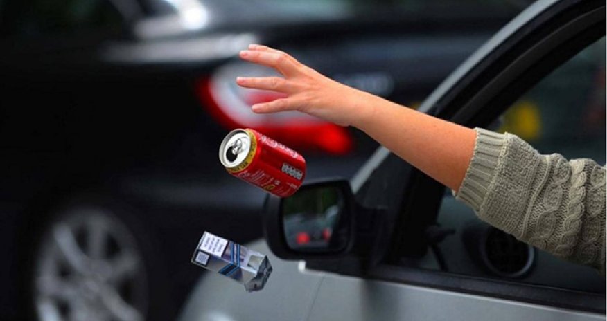 Maşının pəncərəsindən zibil atanlar 200 manatdan 4000 manatadək cərimələnəcək