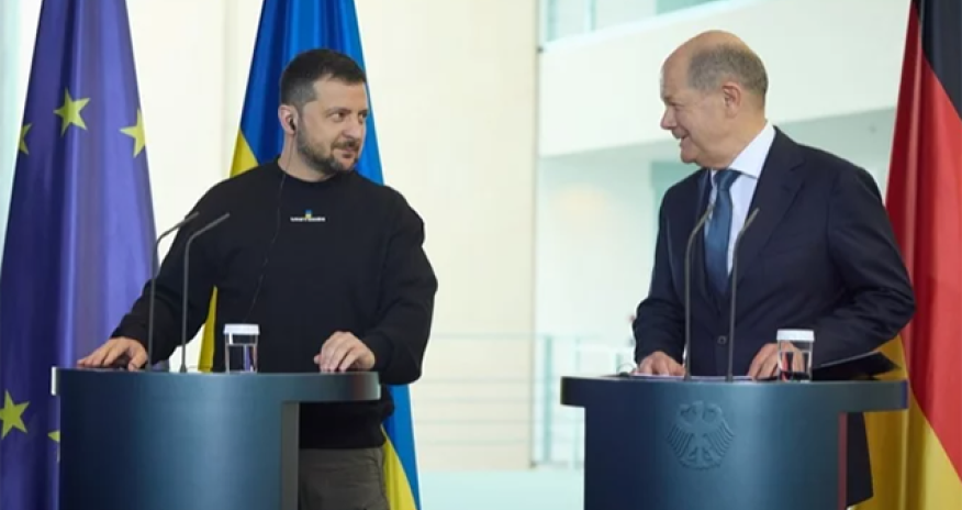 Zelenski Şoltsla görüşüb