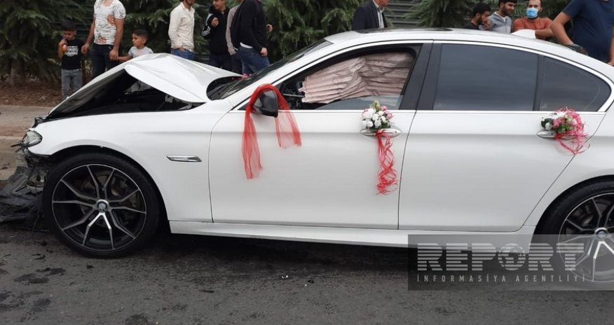 Cəlilabadda toy maşını qəzaya düşüb, xəsarət alan var