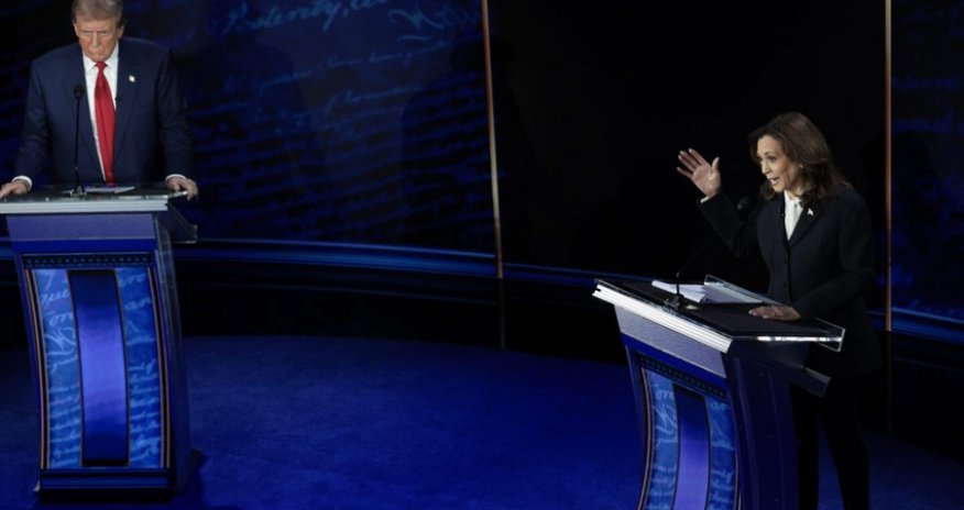 Harris holds slim lead over Trump in latest poll