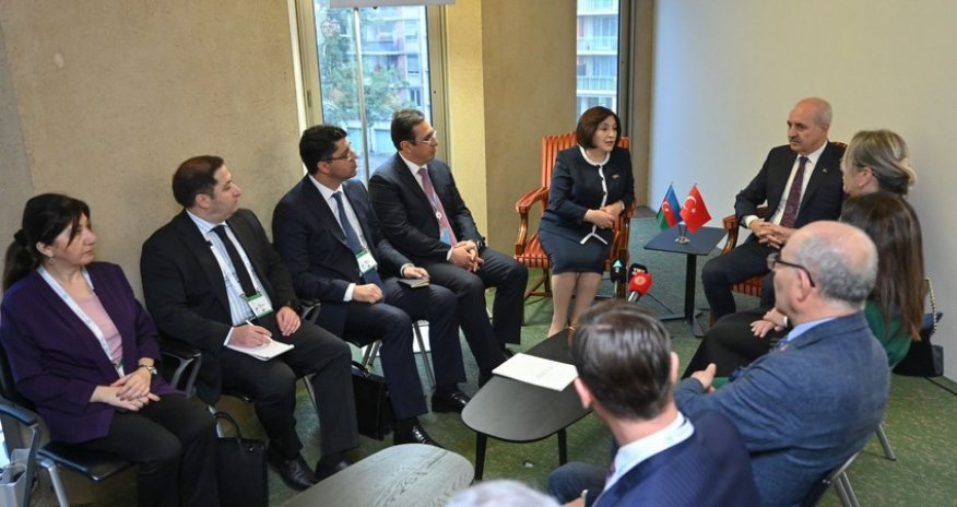 Azərbaycan və Türkiyənin parlament sədrləri İsveçrədə görüşüb