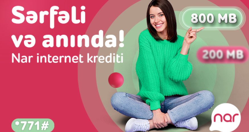 Услуга дата-кредита через «NarKredit» для абонентов Nar