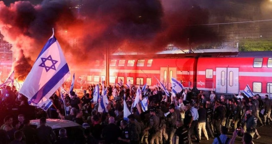 İsraildə Qalantın işdən çıxarılmasına görə etirazlar başlayıb - VİDEO