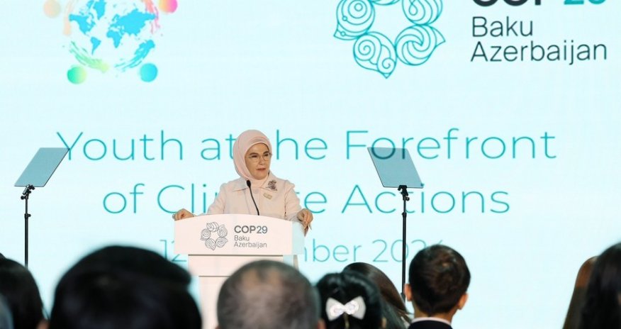 Əminə Ərdoğan Mehriban Əliyeva ilə görüşündən paylaşım edib