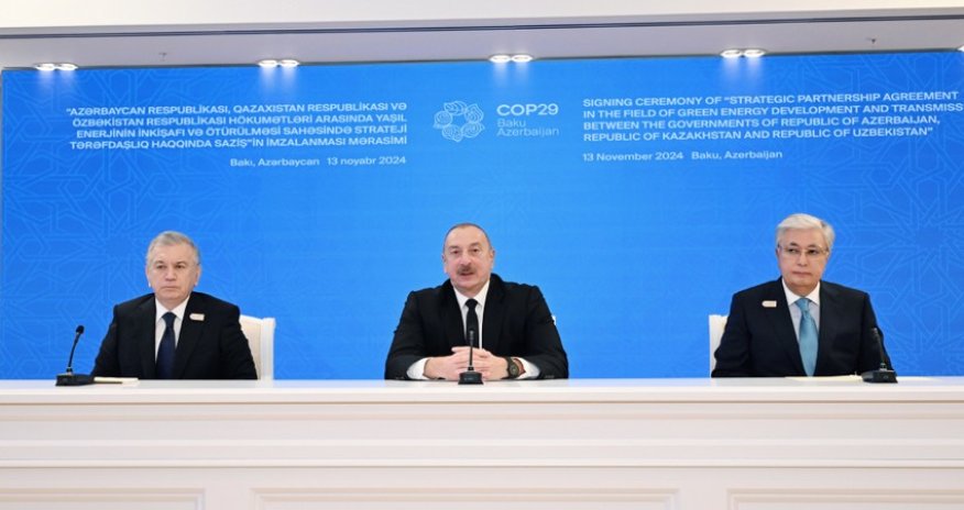 Bakıda Azərbaycan, Qazaxıstan və Özbəkistan prezidentlərinin üçtərəfli görüşü olub