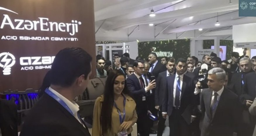 Leyla Əliyeva “AzərEnerji” və “Azərişıq” ASC-lərin pavlyonunda - Video