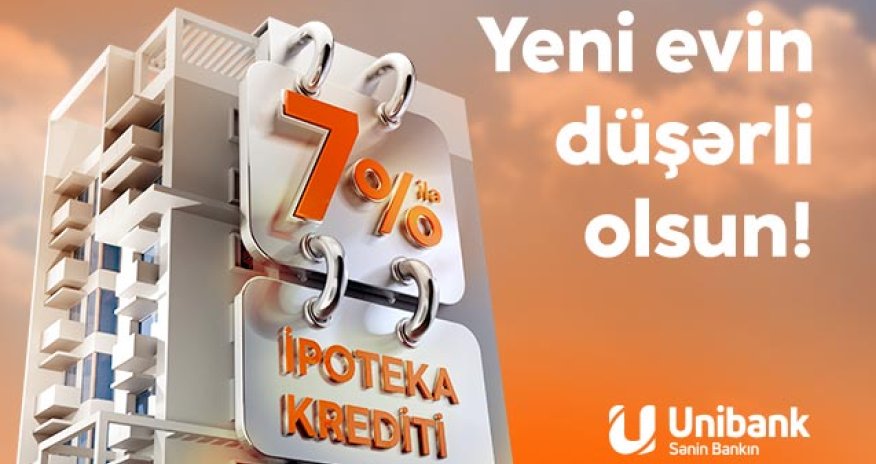 Unibank ipoteka faizini endirib!