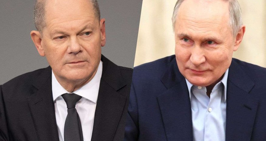 Putinlə Şolz arasında telefon danışığı bir saat davam edib