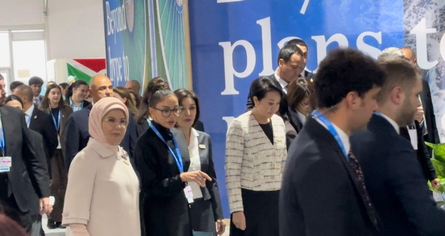 Mehriban Əliyeva və Əminə Ərdoğan Yaşıl Zonada iştirak ediblər - VİDEO