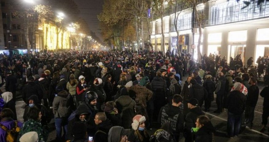 Tbilisidə etiraz aksiyaları davam edir