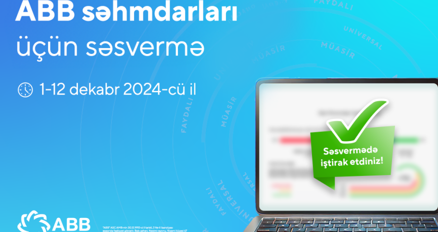 ABB səhmdarları ilk dəfə elektron qaydada səs verəcəklər