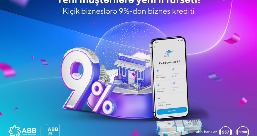 ABB Biz-də qeydiyyatdan keçib Mobil POS  istifadə et, kiçik biznes üçün 9%-lə kredit al!