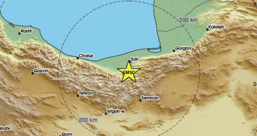 У каспийского побережья Ирана произошло землетрясение