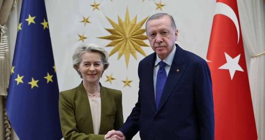 Erdogan receives Ursula von der Leyen