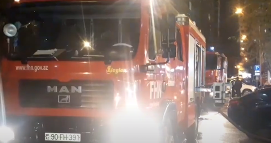 Nərimanovda mağazada yanğın olub - Video