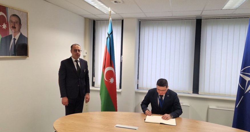 Book of condolences opened at Azerbaijan's NATO mission