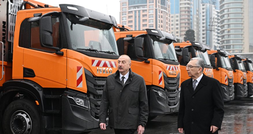 Prezident xüsusi təyinatlı nəqliyyat vasitələri ilə tanış olub - Yenilənib 