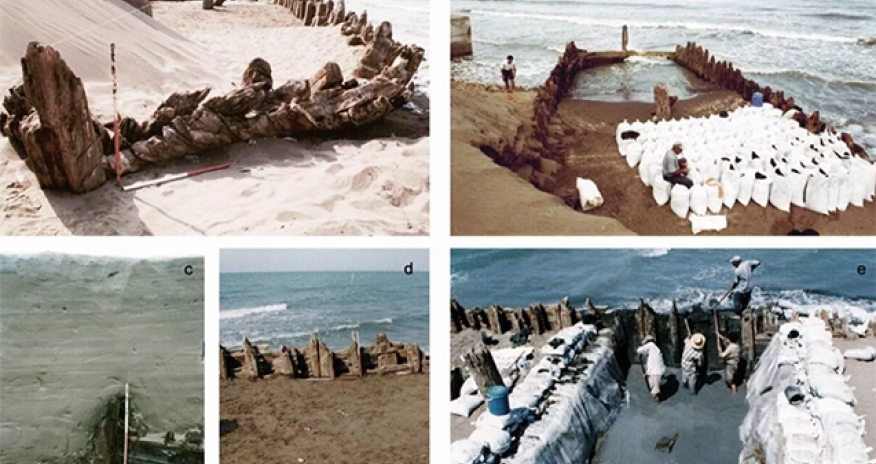 Xəzərin Qazaxıstan sahilində batmış gəmi tapılıb