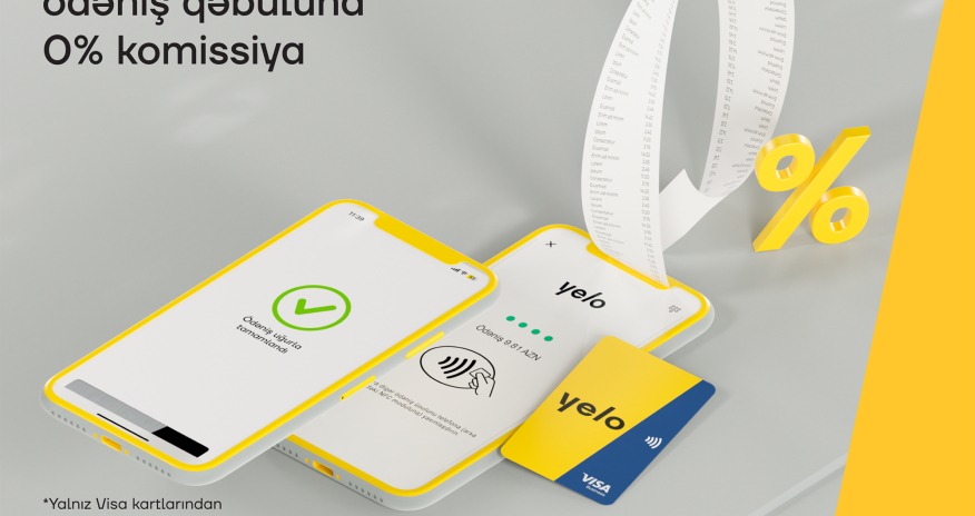Yelo Mobil POS ilə komissiyasız ödəniş qəbulu hələ də qüvvədədir!