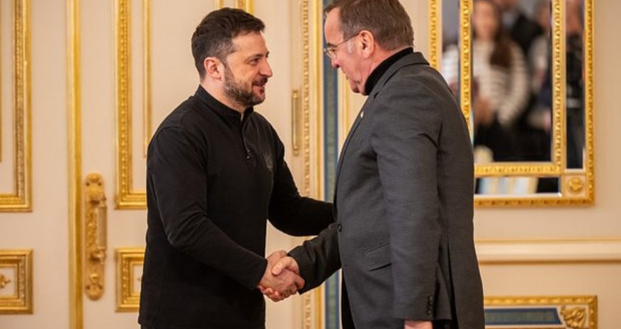 Zelenski Almaniyanın müdafiə naziri ilə görüşüb