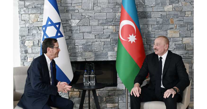 İlham Əliyev İsrail Prezidenti ilə görüşüb