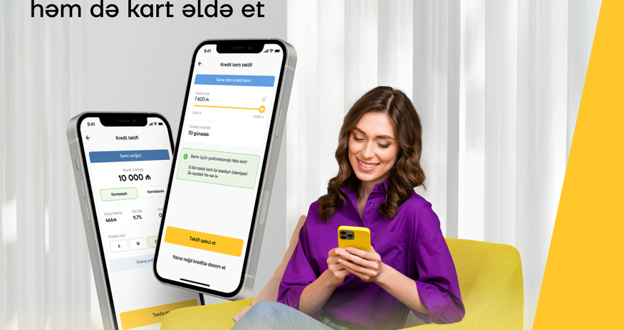 Yelo App-də kredit və taksit kartını eyni zamanda əldə et