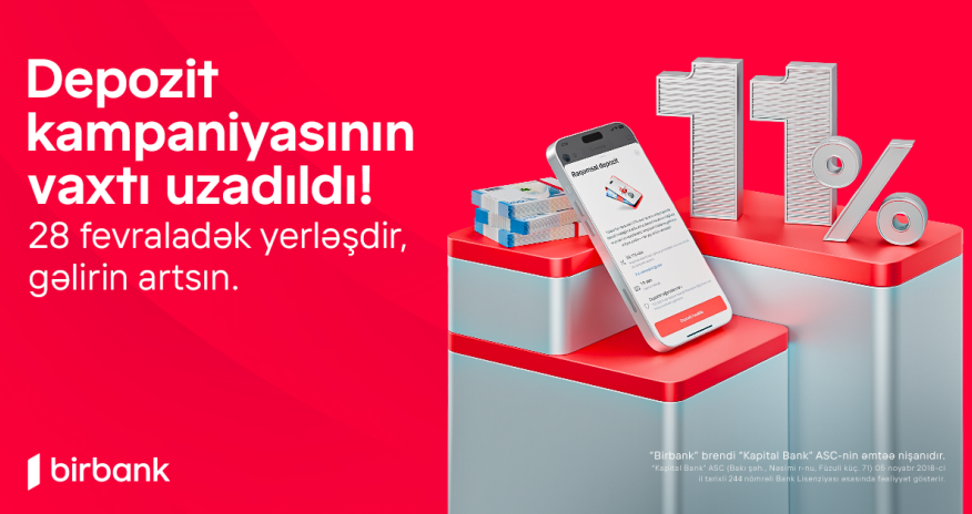 
Birbank continuous its advantageous deposit campaign