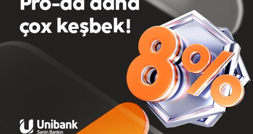 Unibank kartınızla daha çox keşbek qazanın!
