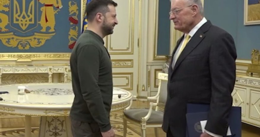 Zelenski Trampın xüsusi nümayəndəsi ilə görüşüb