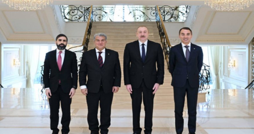 İlham ƏIiyev &ldquo;Barselona&rdquo; Futbol Klubunun prezidentini qəbul edib