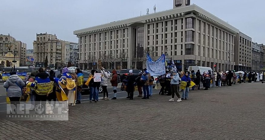 Kiyevdə etiraz aksiyası keçirilib