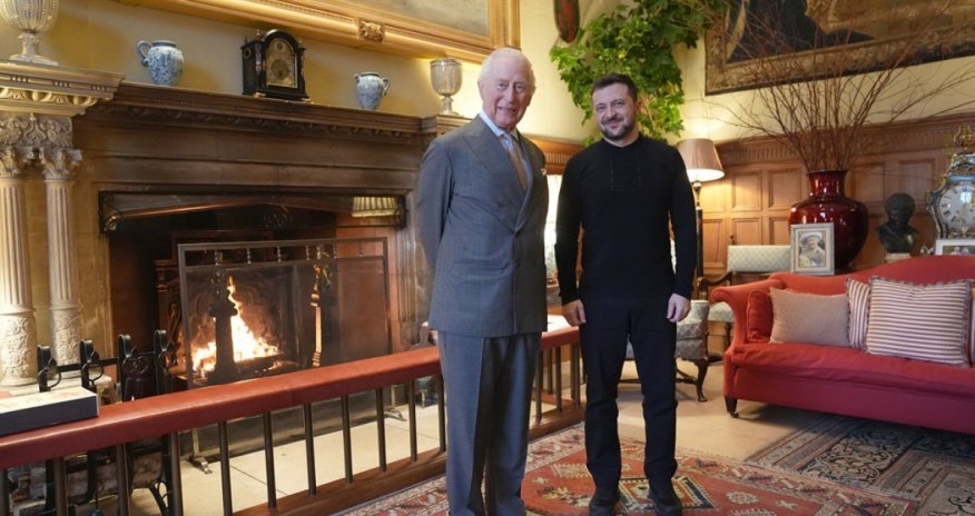 Volodimir Zelenski Kral Çarlsla görüşüb