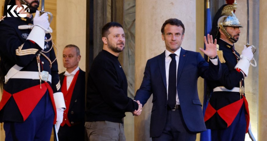 Zelenski Makronla görüşüb