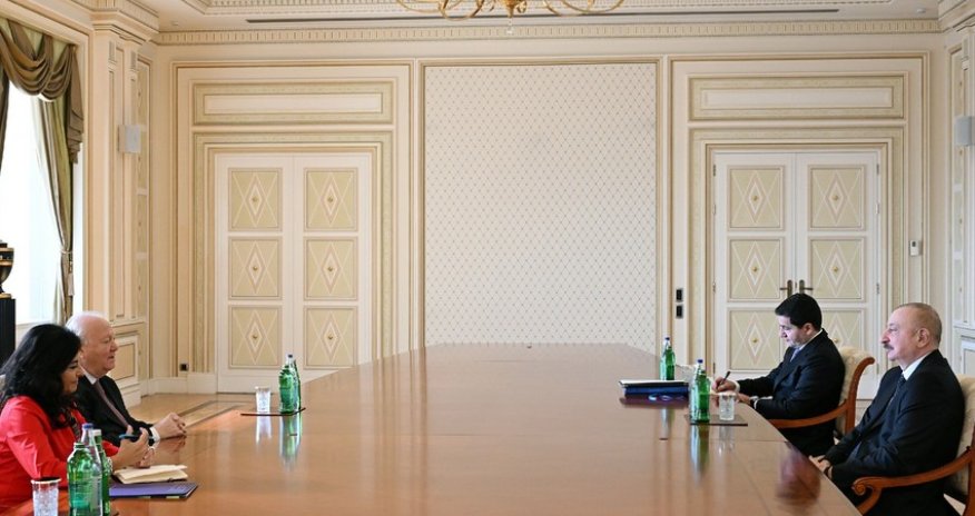 Prezident İlham Əliyev BMT Baş katibinin müavinini qəbul edib