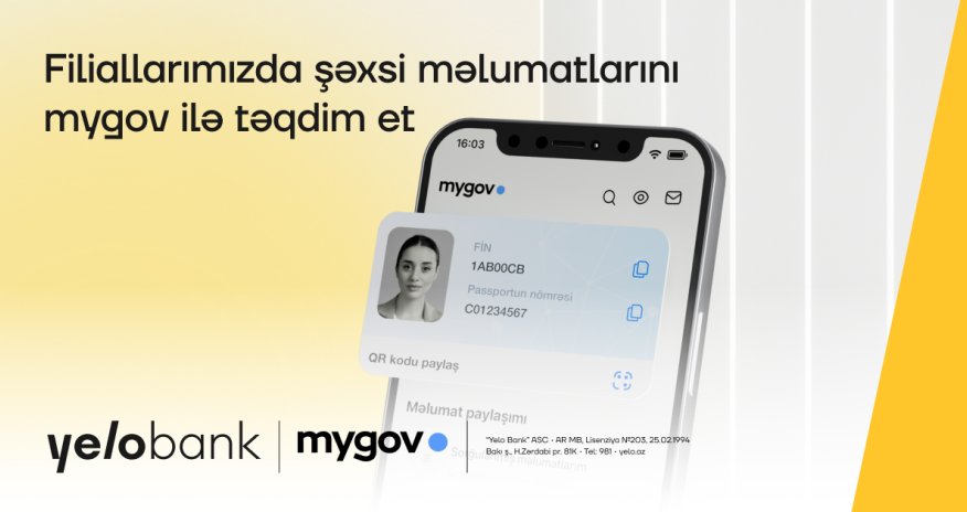 
Take advantage of services with a digital ID card at Yelo Bank branches