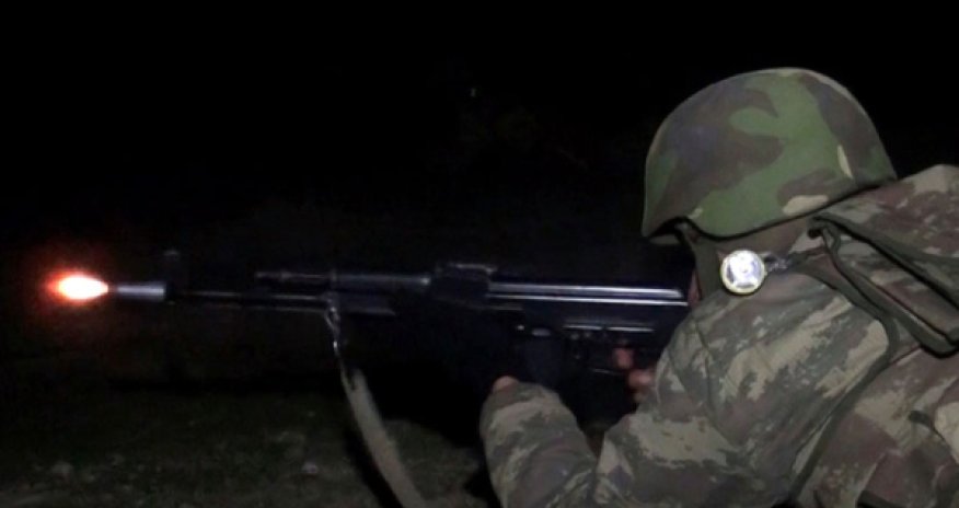 Ночной обстрел азербайджанских позиций