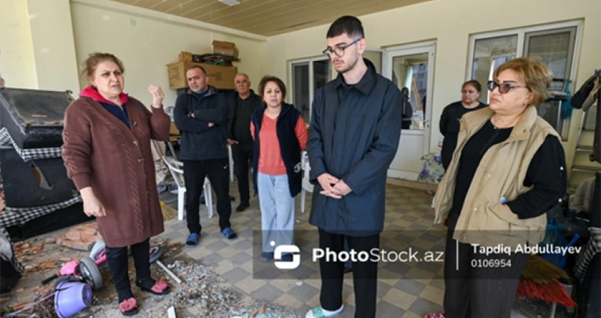 Yasamalda evi uçurdulan qadın danışdı - Video