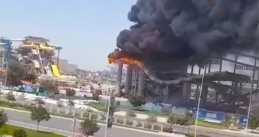 BƏƏ-də akvaparkda güclü yanğın baş verib - Video