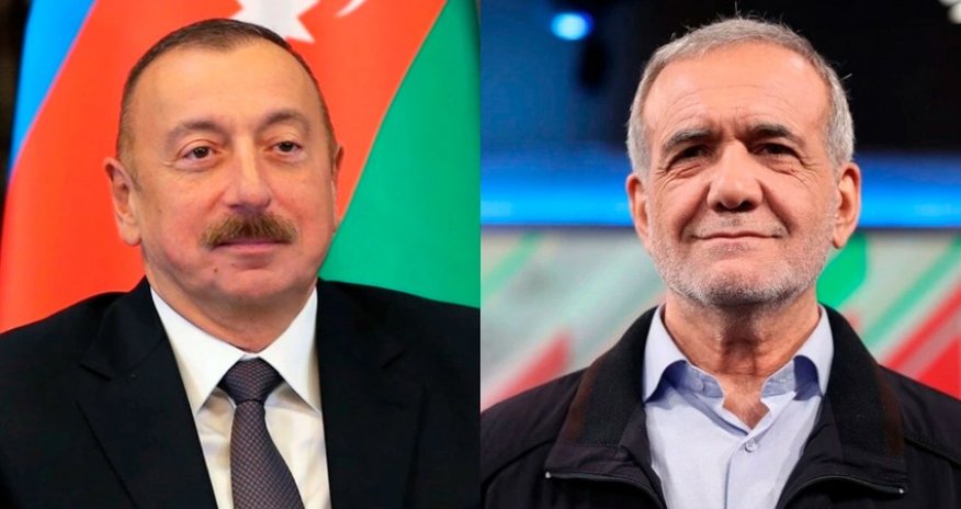 İlham Əliyevlə Məsud Pezeşkian arasında telefon danışığı olub