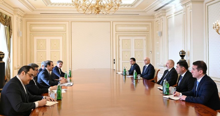 İlham Əliyev İran Prezidentinin siyasi məsələlər üzrə müşavirini qəbul edib