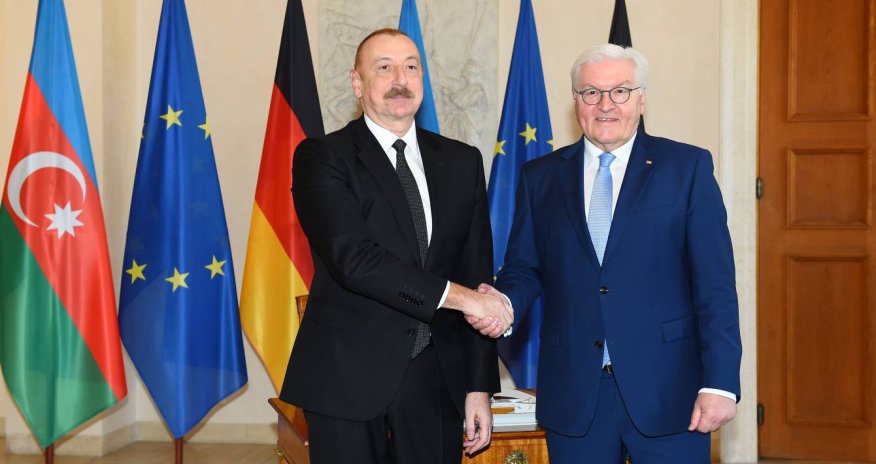 Azerbaijani President Ilham Aliyev Holds One-on-One Meeting with German President Steinmeier