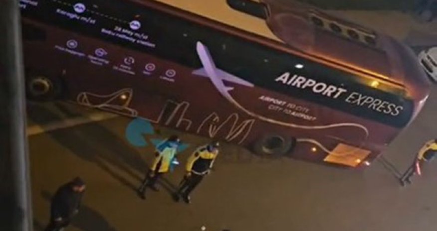 Aeroport yolunda yol qəzası baş verib - Video