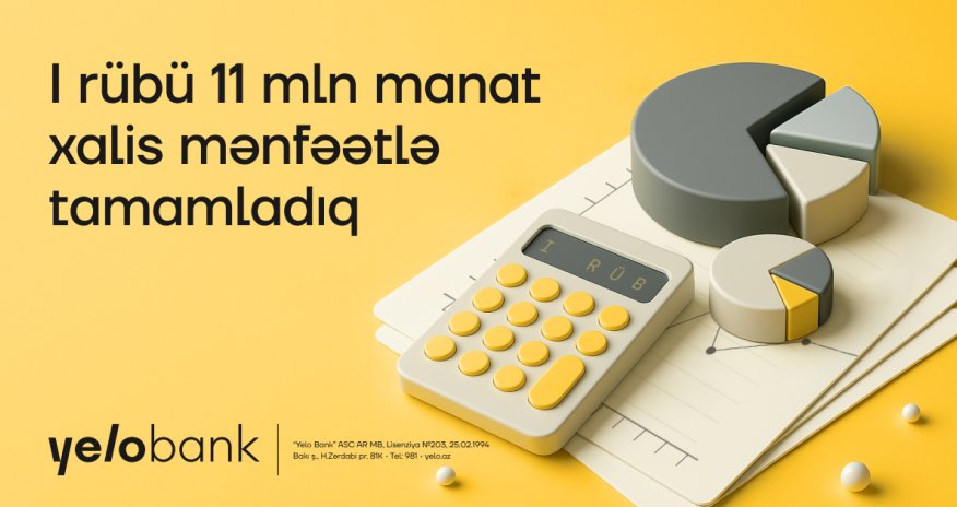 Yelo Bank birinci rübdə pozitiv artım dinamikası nümayiş etdirib