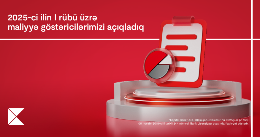 Kapital Bank 2025-ci ilin 1-ci rübü üzrə maliyyə nəticələrini elan edib