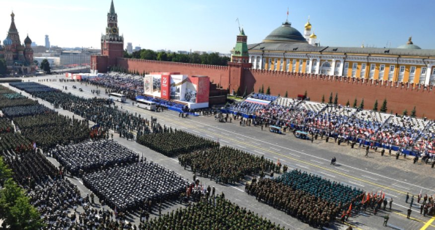 Лидеры всех стран СНГ на параде Победы
