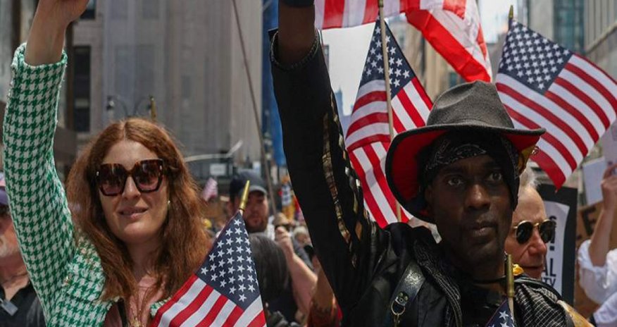 ABŞ-da Trampın siyasətinə qarşı etiraz aksiyası keçirilib