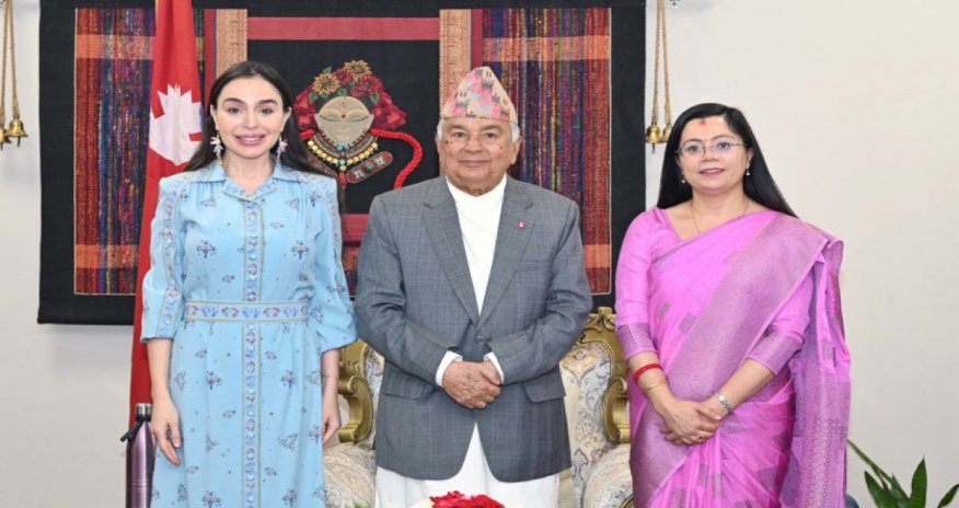 Leyla Əliyeva Nepalın Prezidenti ilə görüşüb
