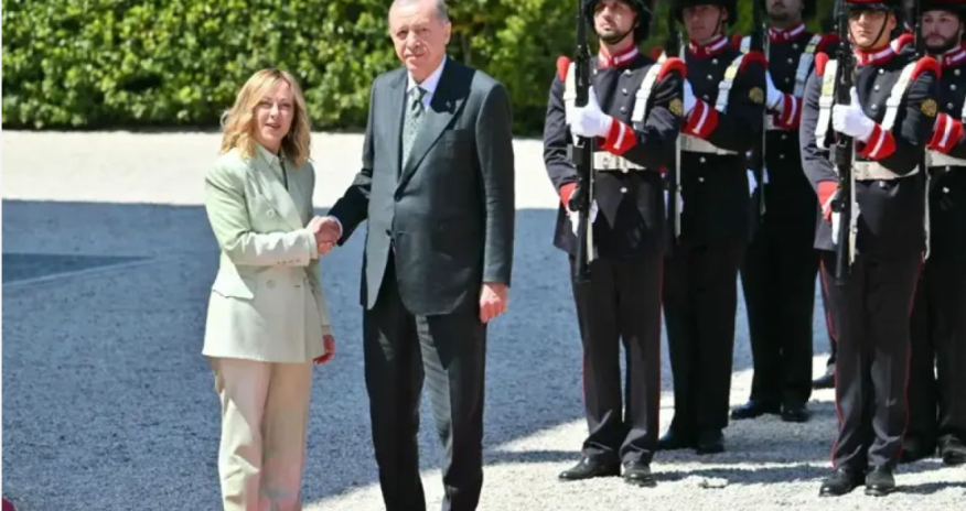Erdogan holds talks with Meloni in Rome