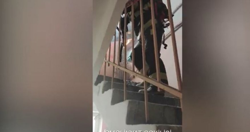 Sumqayıtda yanğın olub - Video