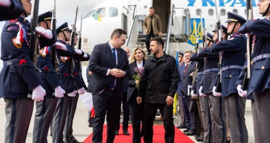 Президент Украины находится с визитом в Чехии